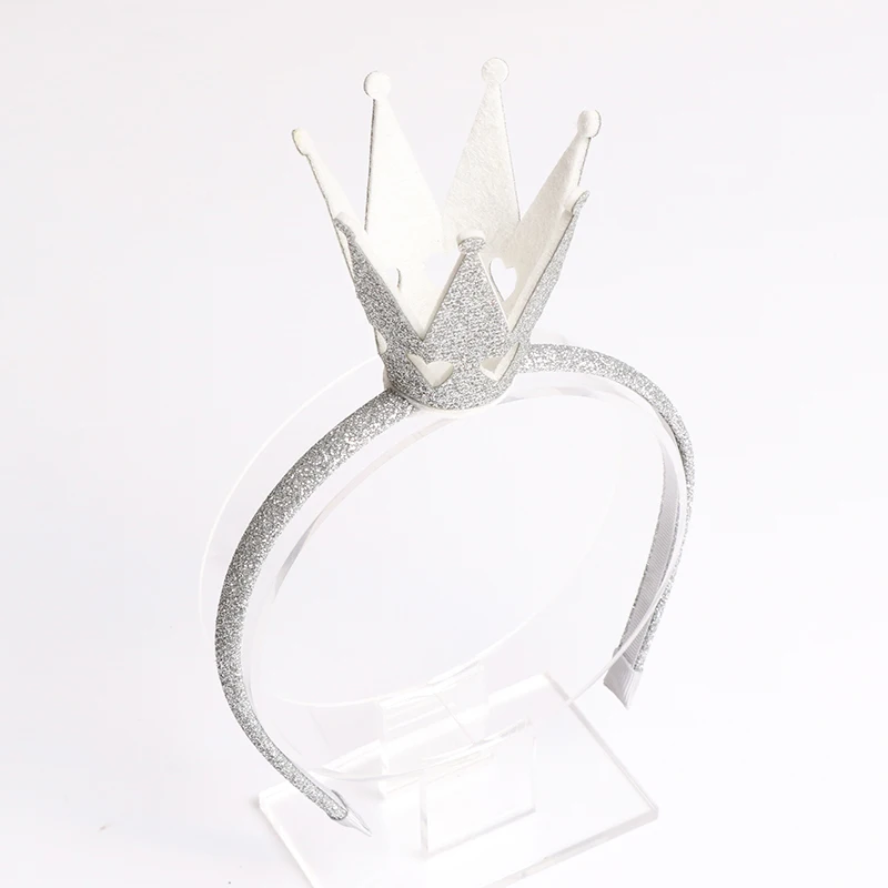New Arrival Fashion Glitter Crown Headband for Girl  Princess Hair Accessories Hair Bow for Kid Children School