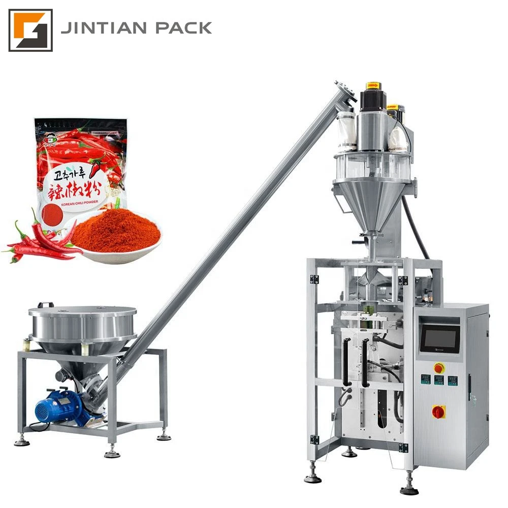Jintian factory packing machinery automatic 50g 100g 200g 1 kilos chilli powder packaging machine