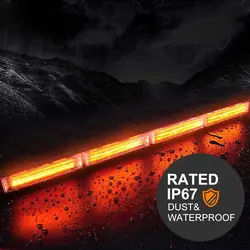 Auto Amber Red COB DRL turn led flashing strobe 72W 108W 144W truck car accessory led warning emergency lightbar