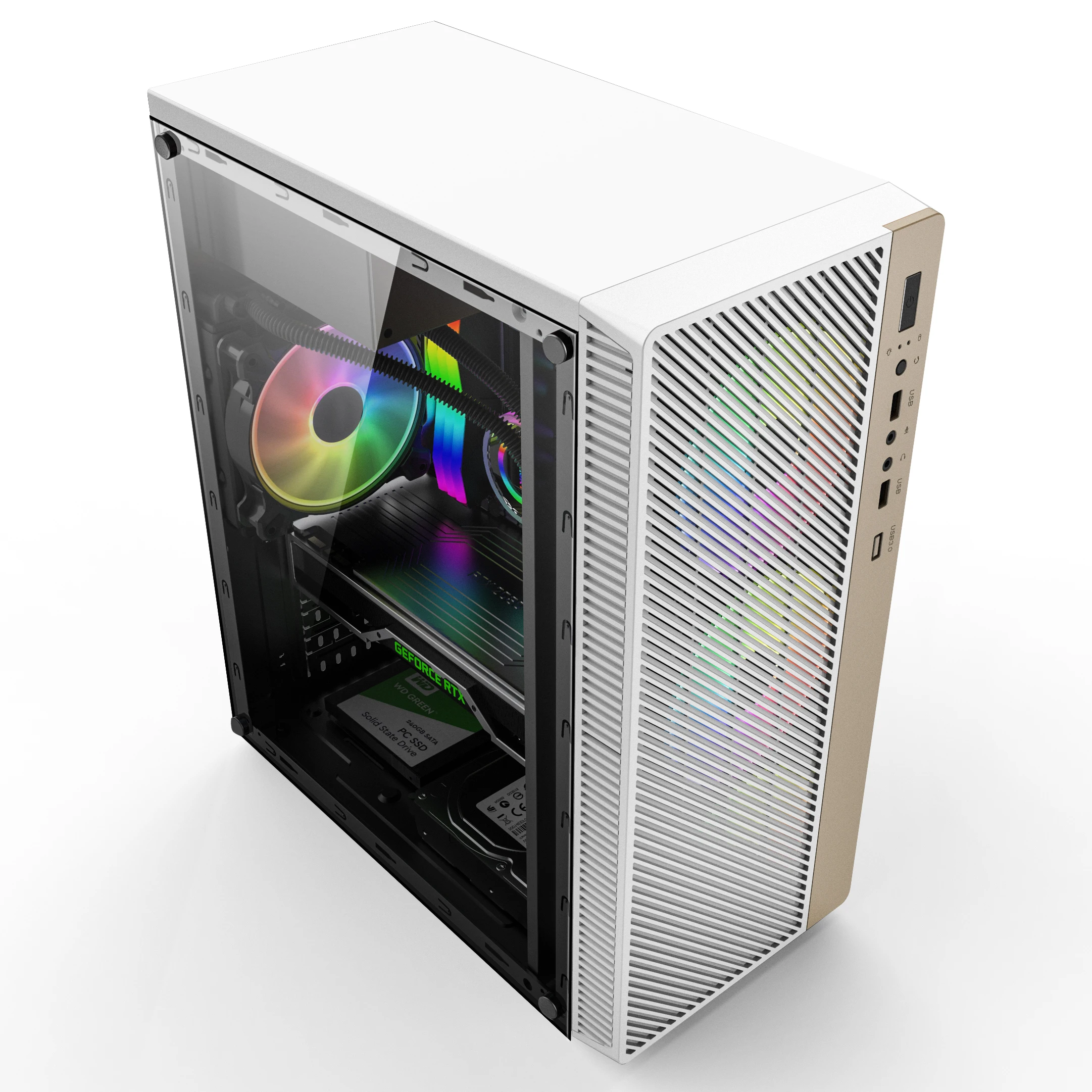 OEM светодиодный корпус ATX RGB игровой ПК компьютерный корпус