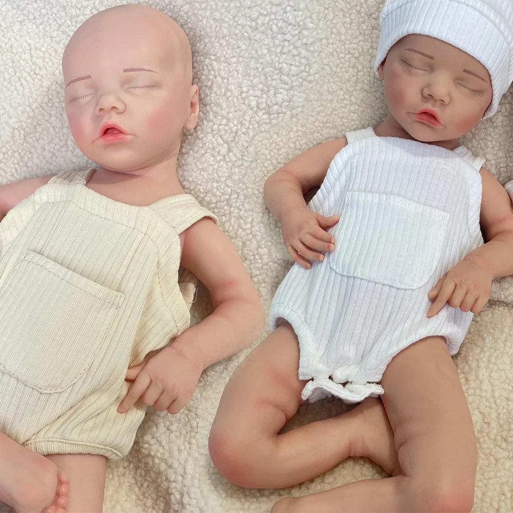 Реалистичные куклы Reborn Baby Twin A - 18 дюймов Полностью силиконовые тела реалистичные реборн девочка позы анатомически правильный подарок для детей