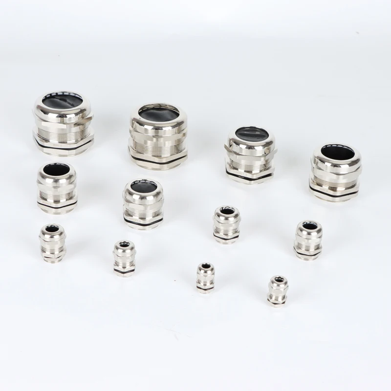 ip68 waterproof Cable gland PG7-PG63  nickel plated brass cable glands Metric Thread Type cable joint