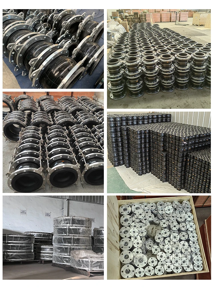 customized large diameter pipeline ss304 flange connector flexible single arch bellow rubber expans joint