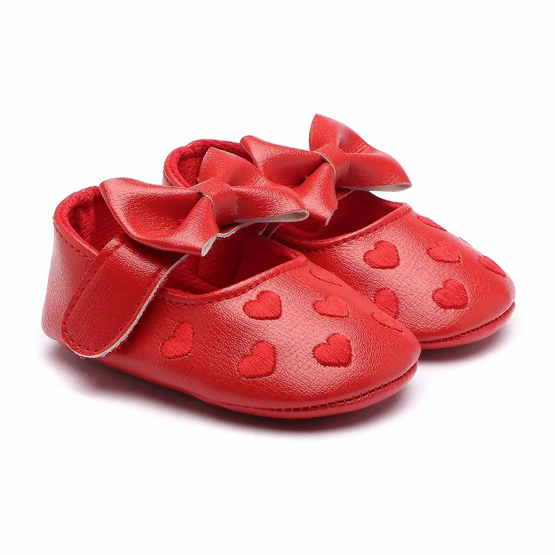 Baby princess Dress Shoes Sweet Bow Infant Prewalker Soft Sole Pu Baby Girls Shoes.Z0841