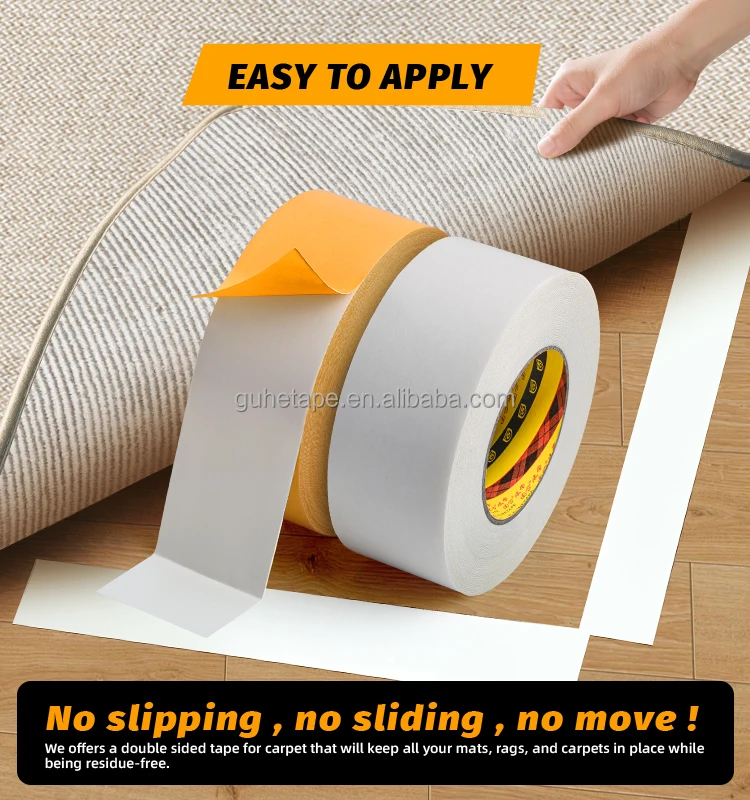 Carpet Heavy Duty Area Rug Tile Floors Gripper Tape Strong Stick Concrete Outdoor Indoors Laminate Hardwood Runners