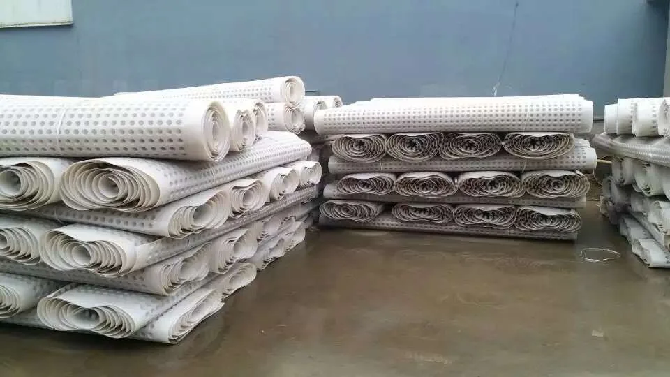8-30mm HDPE dimpled plastic drainage sheet waterproofing drainage board