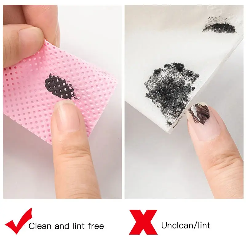 hot selling good quality 300 pcs  Pink Multifunctional Nail Towel Nail Removal Cotton Disposable Nail Wash Towel