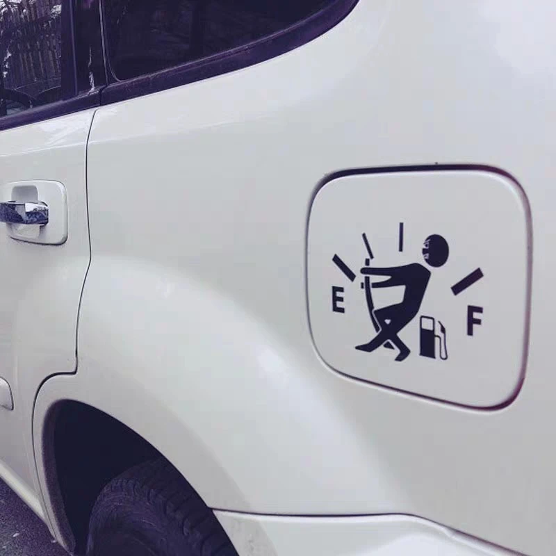 High quality Car Stickers High Gas Guzzler Auto Decoration Decals Angry Boys Adjusting Fuel Gauge Fuel Gauge Empty Stickers
