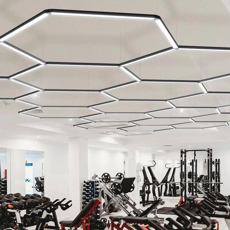 
LINGEHAO Modern Simplistic Long (Wooden) Suspended DIY Office Aluminum Led Linear Light 