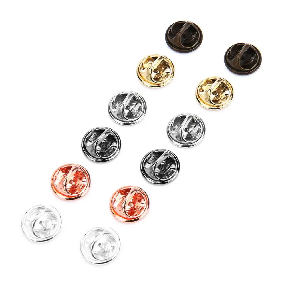 100pcs Copper Spur Pin Micro Chapter Accessories Round Head Cap Pins Butterfly Cap For Jewelry Making