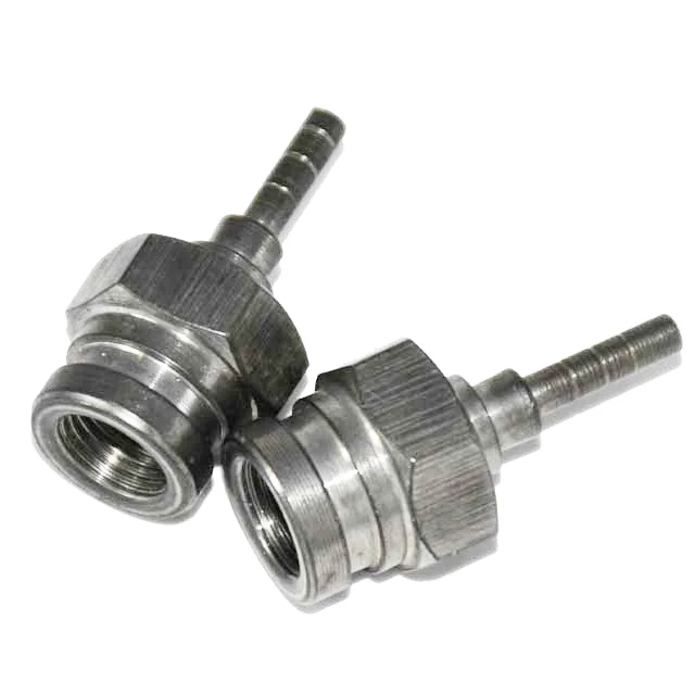 An3 3Anm10*1M 10*1.25 ptfe brake oil line hose end stainless steel hexagon female swivel brake fittings for Brake Oil Hose