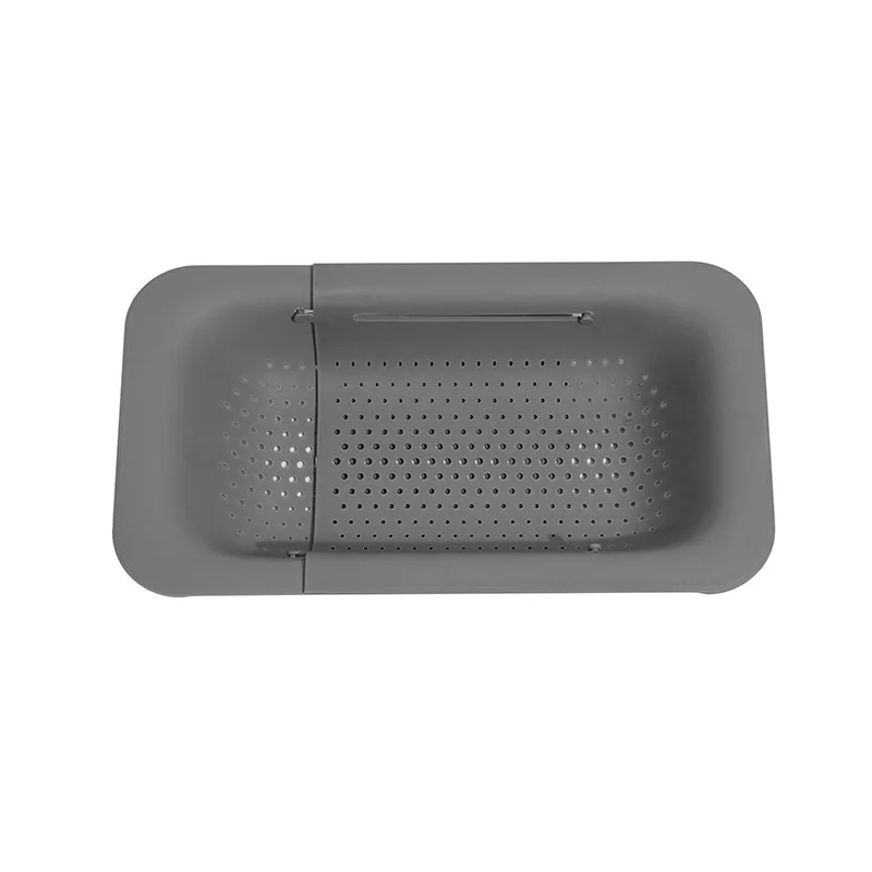 adjustable expandable plastic strainer retractable sink hanger  kitchen organizer supplies storage rack shelf wash drain basket