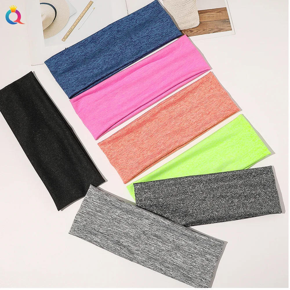 Yiwu Bohemia Hair satin designer headscarf famous brands  lady sports Yoga headband sweat absorption band