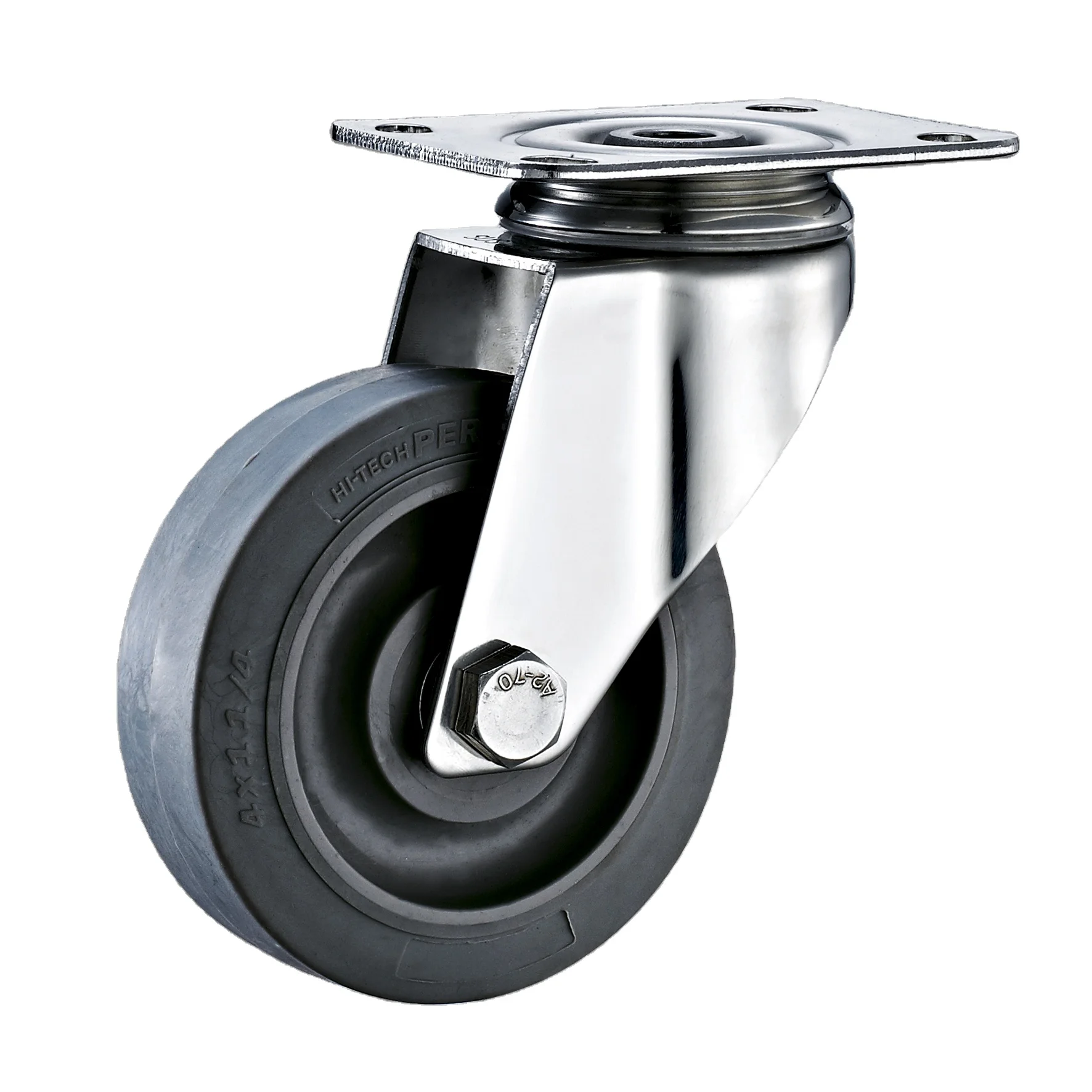 100mm Stainless Steel Swivel  Rubber Caster Wheels