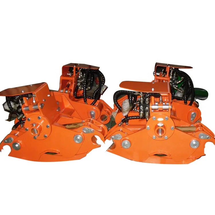 Hydraulic forest  tree wood shear  grabber claw harvester felling head with log forklift crane for ATV UTV trailer for sale