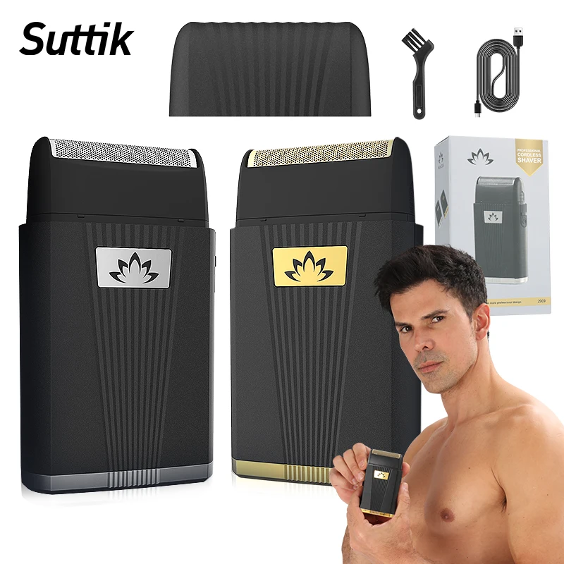 Suttik 2909 Household 7000rpm Single Foil Shaver Reciprocating Electric With Ultra-low Sensitivity Titanium Plated Knife Mesh
