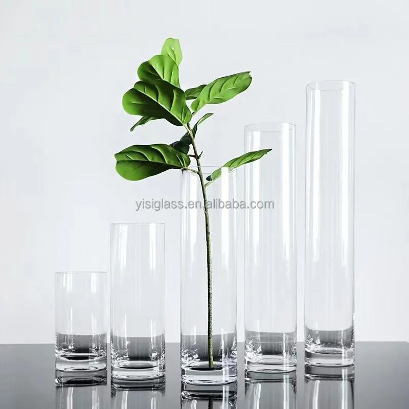 Wedding Water Decor Tall Candle Jars Large Clear Empty Glass Cylinder Floating Candles Holders Water