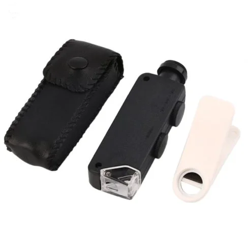 Mobile Phone Universal Clip-type Jewelry Loupe 60-100X Adjustable Electronic Microscope with LED