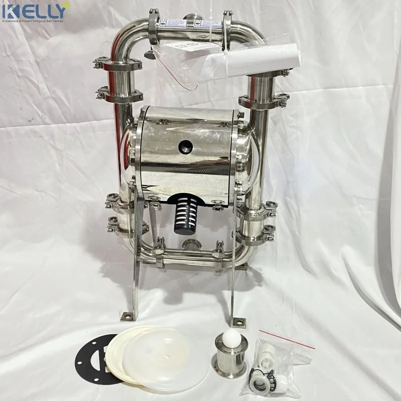 Food Grade Stainless Steel 304 316L Pneumatic Air Diaphragm Pump Sanitary Liquid Transfer Pump for Paste