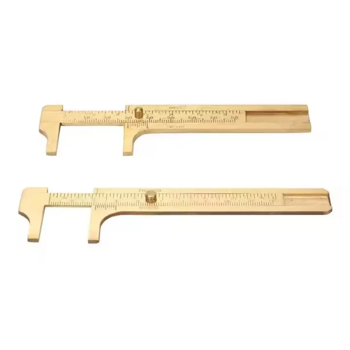 Vernier Caliper Brass Double Scale High Precision Transparent Scale Portable Mini Pocket Caliper DIY Crafts Jewelry Tool