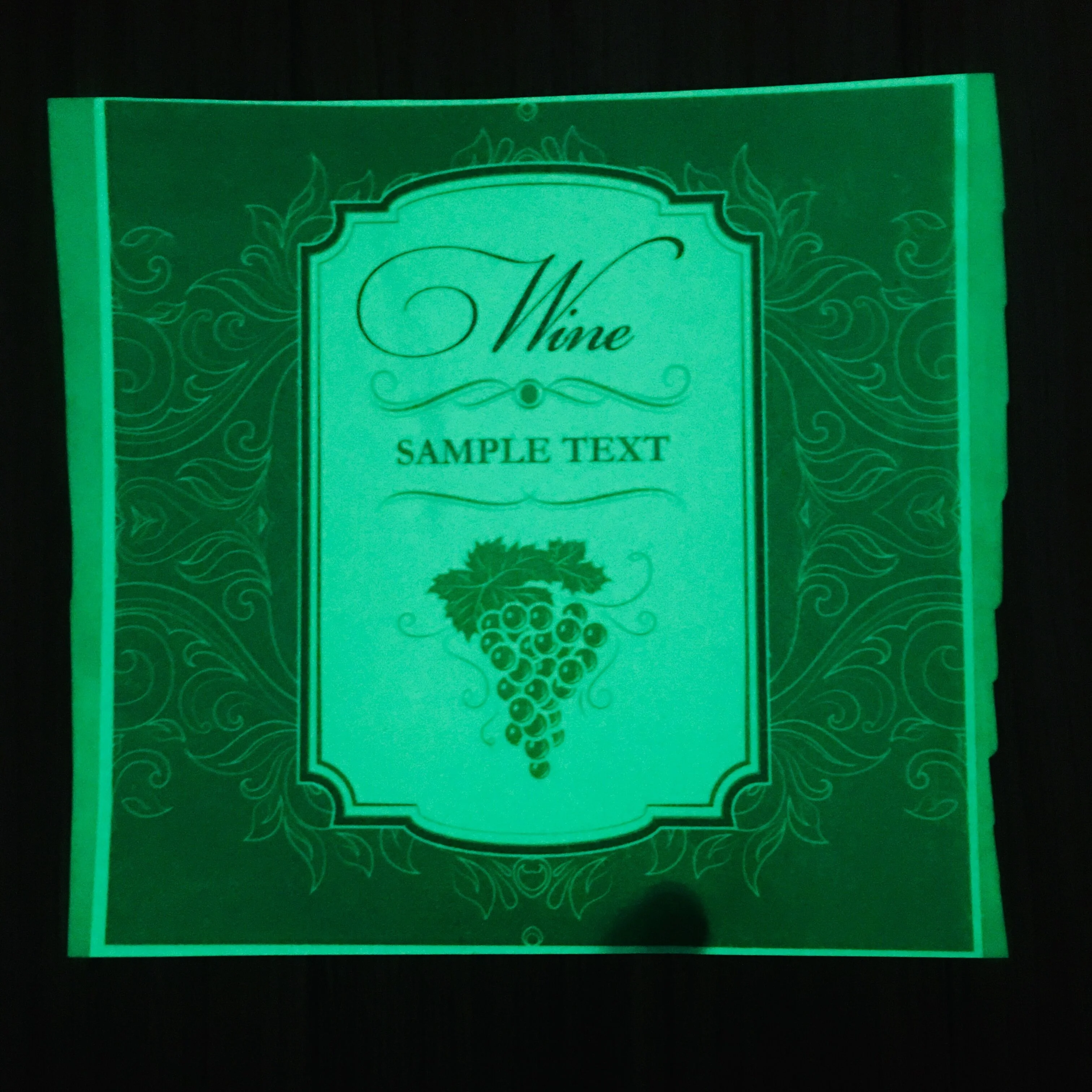 Светящаяся в темноте цифровая фотобумага для струйной печати 210x297 мм желто-зеленая светящаяся 50 шт./упак.