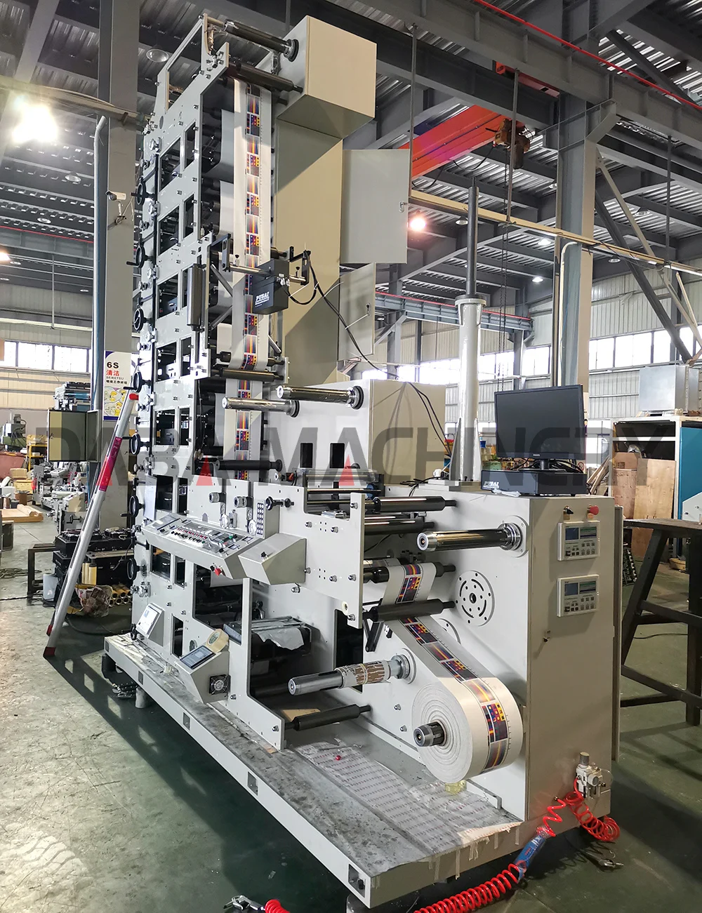 DINGYU single 1 2 3 4 5 6 7 8 colour flexo printers flexographic printing machine