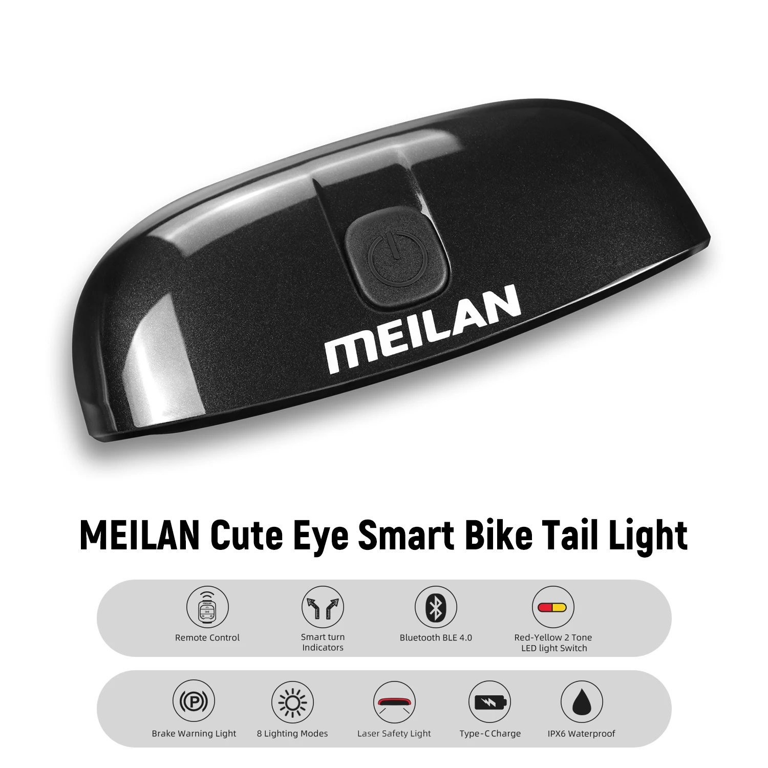 2022 автоматический стоп-сигнал Cute Eye Amazon горячая Распродажа USB Перезаряжаемый велосипедный задний фонарь светодиодный беспроводной дистанционный