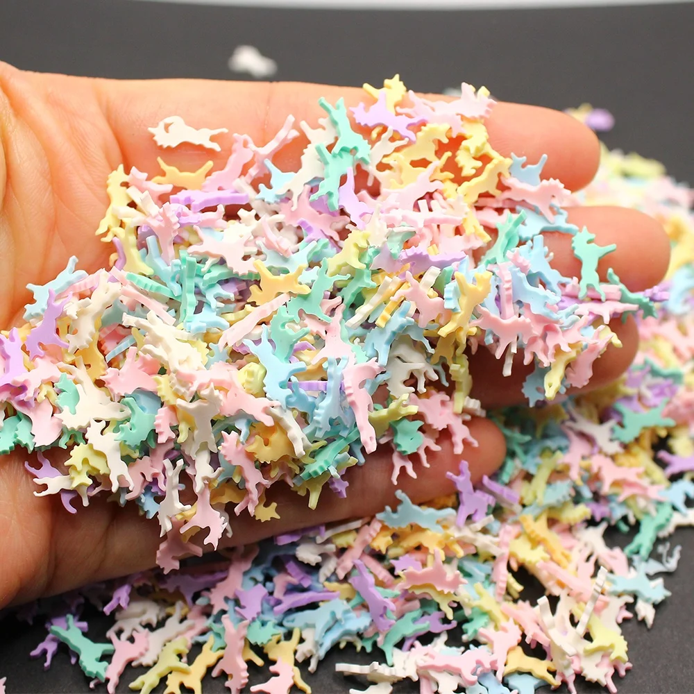 Cute Unicorn Horse Cloud Cartoon Slice Polymer Hot Clay Sprinkles DIY Slime Filling Scrapbooking Phone Nail Art Party Decoration