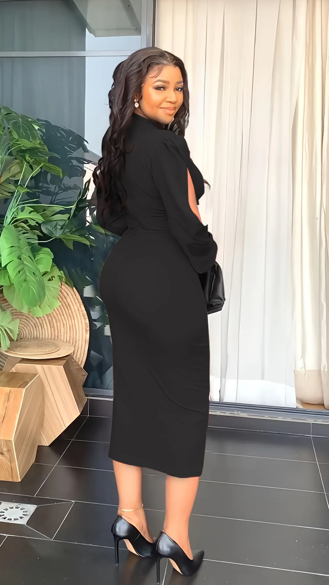 2022 summer fashion women solid color casual office work dresses