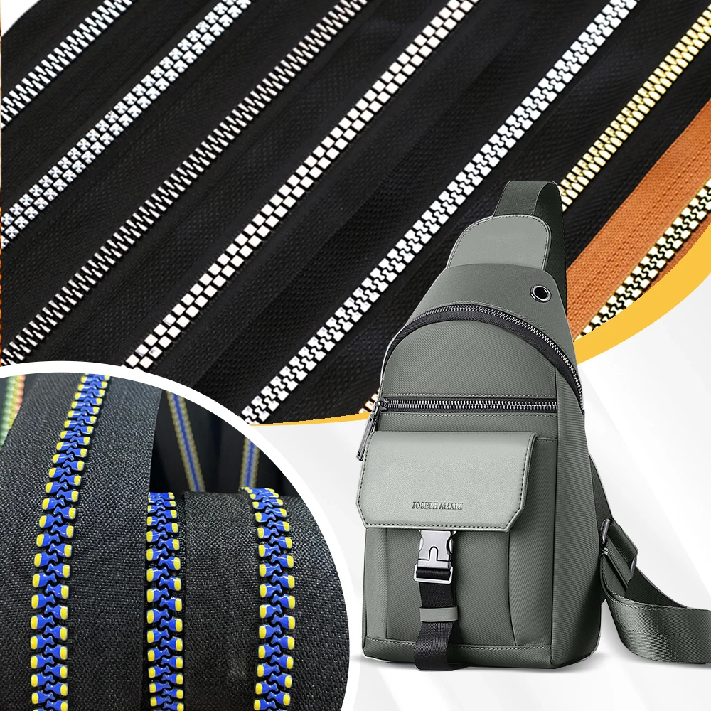 Custom Size Color Long Chain Plastic Zipper Rolls For Clothes Bag A Grade Pom Injection Resin Zippers Factory Higher Quality