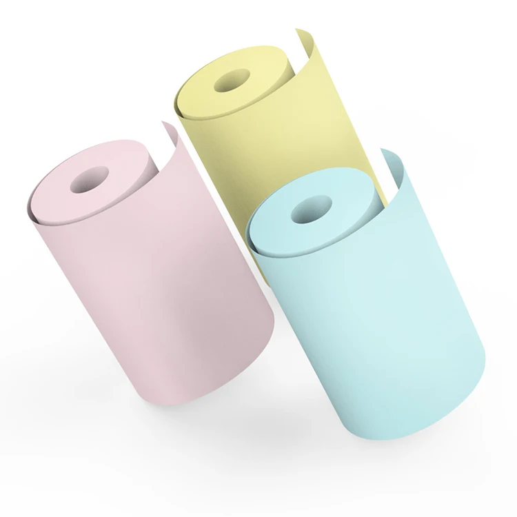 Pink Yellow Blue Colored  57mm Width Thermal Paper Roll for POS ATM Printer Paper Roll