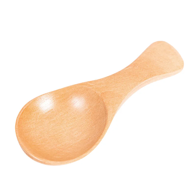 Hot Selling Wholesale Wooden Short Handle Dessert Ice Cream Coffee Tea Milk Powder Jam Mini Wood Spoons