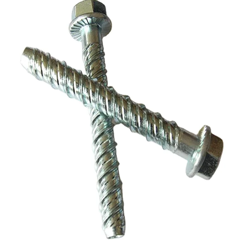 Hot sale concrete screwHex flange head Steel Zinc plated  bolt Masonry Anchor bolt