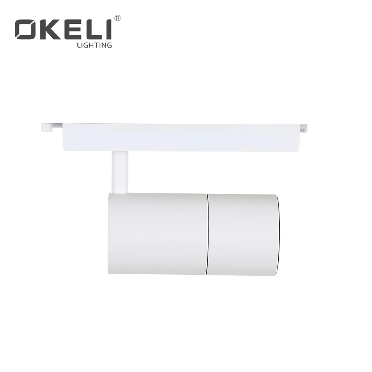 
OKELI Supplier Hot sale IP20 25w 35w aluminum material spotlights focus COB led track lamp 
