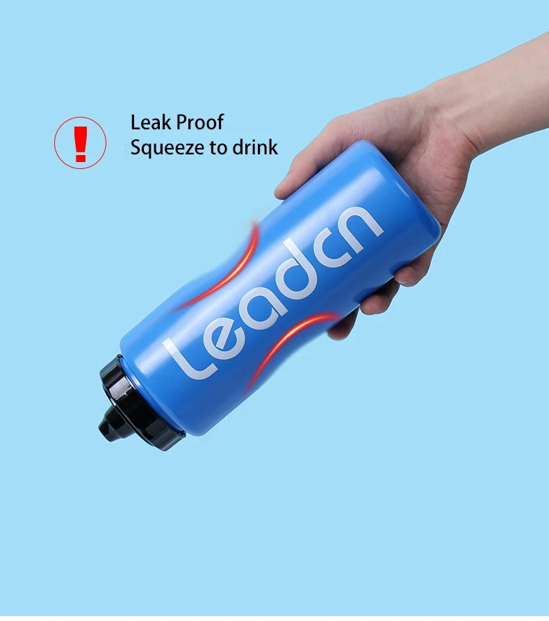 High quality 1L Reusable BPA Free plastic Squeeze Biking Hiking1000ml Cycling Squirt hockey Water Bottle for Bike Sports