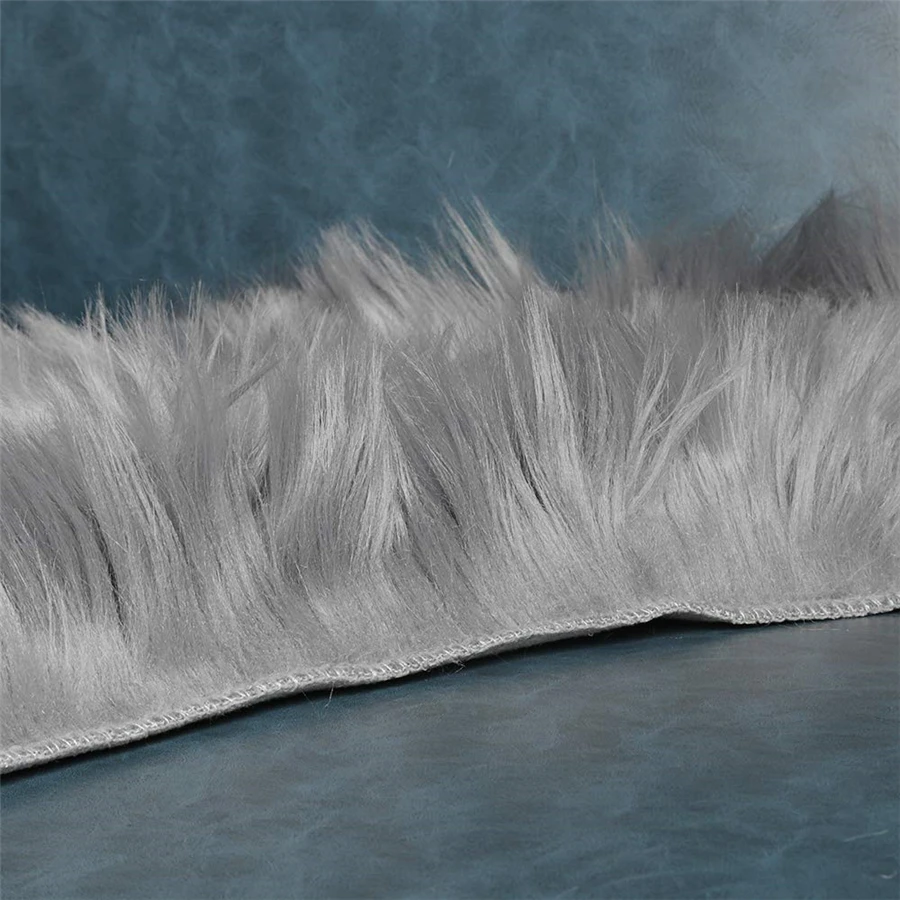 Wholesale Cheap Shaggy Fluffy Bedroom Area Synthetic Love Fake Sheepskin Faux Fur Heart Rug