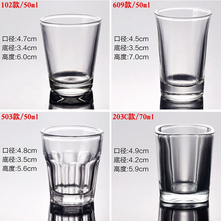 Factory Direct Sales Custom Logo 50ml Clear Shot Glasses Promotion Gift Customized 1.5oz Espresso Shot Glass