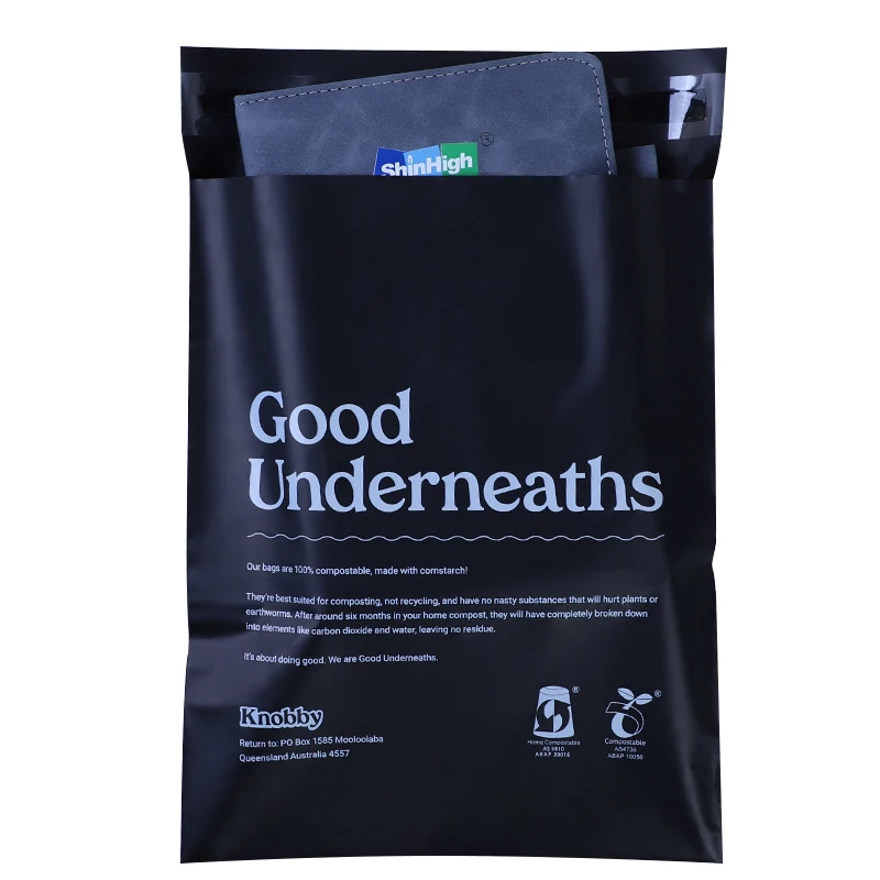 Portable self sealing bioplastic shipping delivery bags thicken unbreakable transport mailing bags