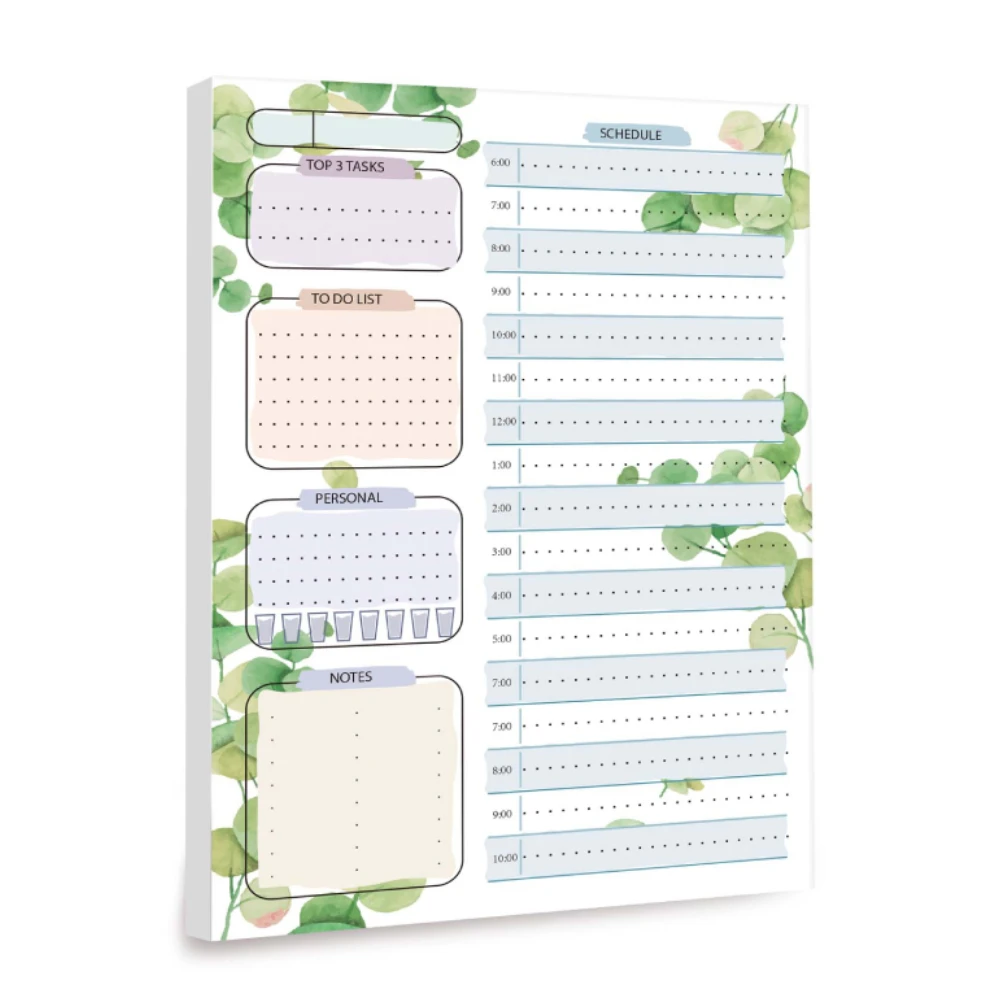 Custom Personalized Magnetic Schedule Notepads Perforated Tear-Off Grocery Shopping To Do List Notepad