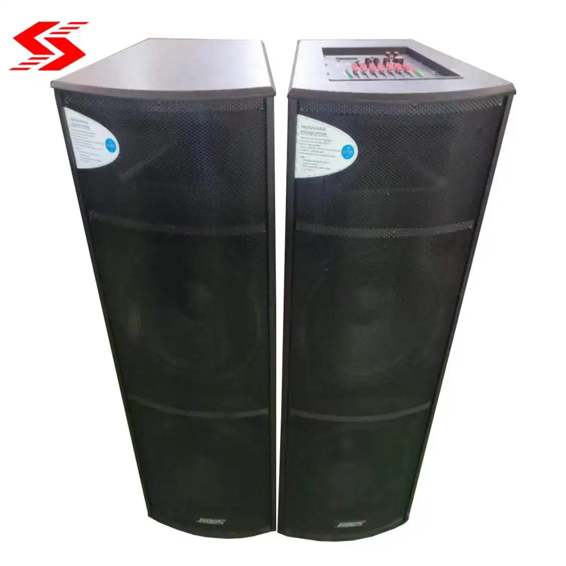 High-power dual 15-inch stage subwoofer speaker with BT