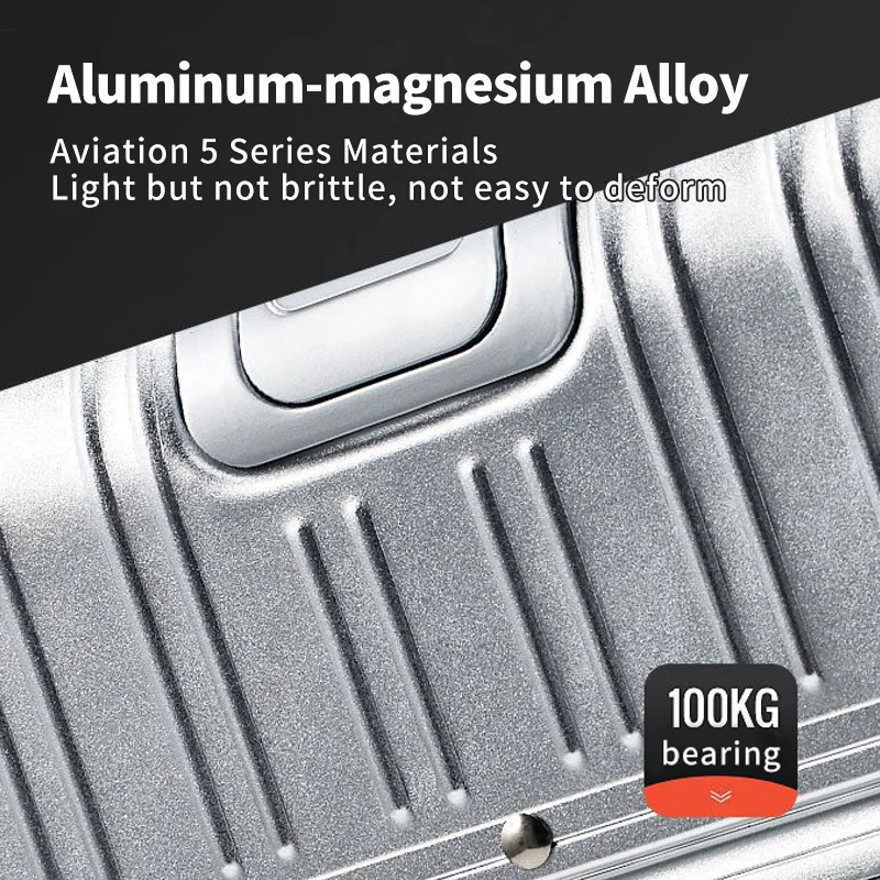 Custom Luxury Travel Trolley Suitcase Luggage New Magnesium Aluminum Alloy with Wheels Carry on & Suitcases Genre