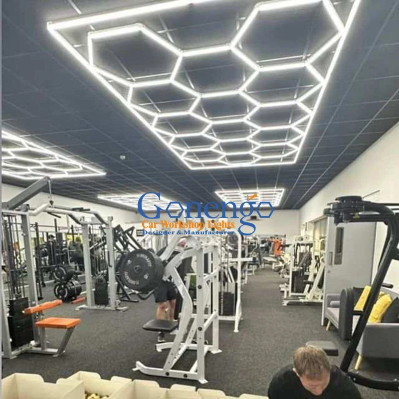 Fitness Equipment Diy Assembled Gym Design Interior Lighting Hexagon Gym Light