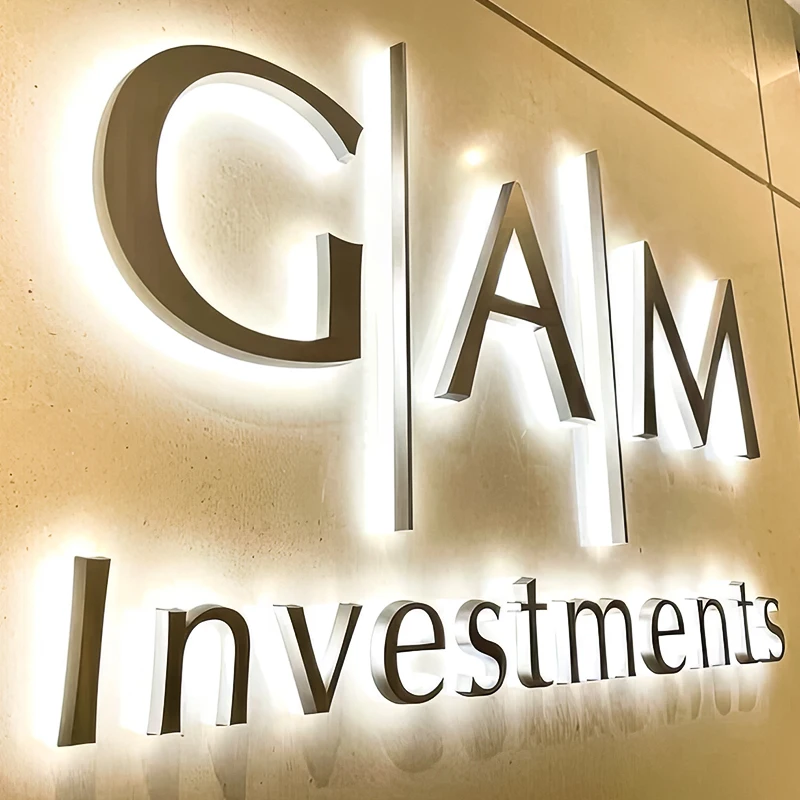 Custom Metal signs Business Signage 3D LED business sign Light up letters Acrylic Business Sign