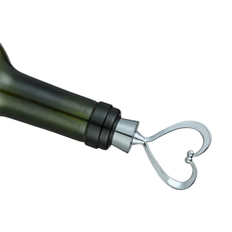 2022 Top Seller New Design Zinc Alloy Love Heart Shape Wine Stopper Bar Supplies Fresh Plug Bottle Wedding Favor Decoration Tool