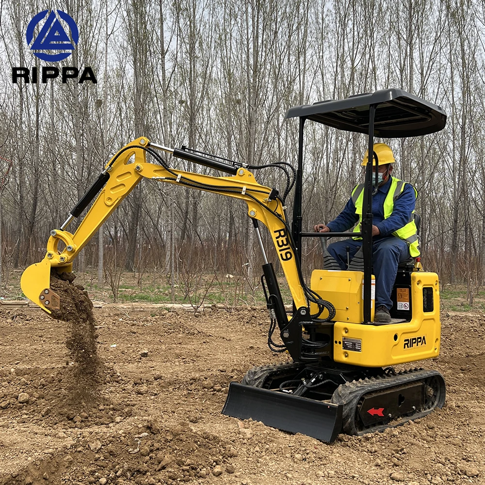 Rippa Farm Used 2 Ton Micro Bagger 0.8 Ton Home Used Small Crawler Digger 1 Ton Mini Excavator With Ce Epa