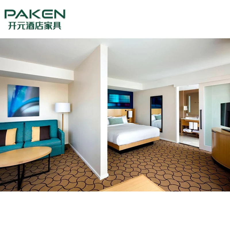 Marriott Hotel Bedroom Furniture Modern Design Wooden Bed Headband Solid Wood Furniture Hotel Bedroom Sets