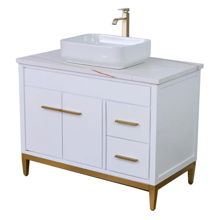 Nordic глянцевый водонепроницаемый столешница широкий Комплект органайзер из массива дерева роскошный шкаф для ванной комнаты