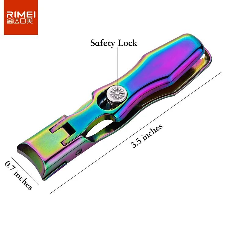 RIMEI Colorful Manicure Cutters Nail Clipper Set Household Stainless Steel Nail Clippers Set Pedicure Nail Scissors Tool