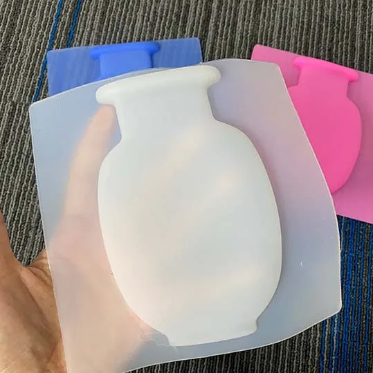 
Luxury Home Decoration Silicone Adhesive Strong Suction Cup Drilling Free Wall Hanging Eco Friendly Durable Vase Modern 