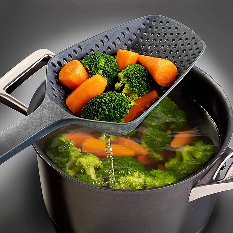 Кухонный пластиковый большой фильтр для приготовления фруктов ложка со шлицей лопатка дуршлаг